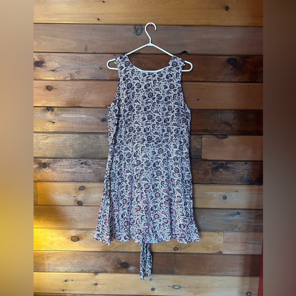 GAP Floral Patterned Dress - Black and Pink